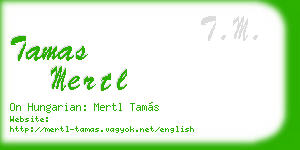 tamas mertl business card