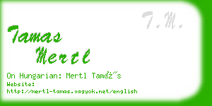 tamas mertl business card